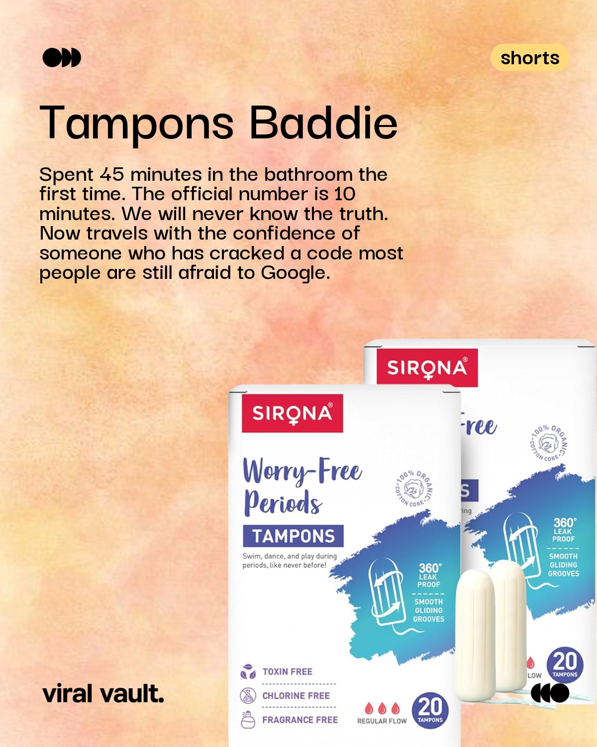 Pad girlie, tampon queen, menstrual cup convert, or disc evangelist - each one is a whole personality and we mapped them all. No judgement.
Because however you show up for your body every month - you're doing great, babe.
Happy Menstrual Hygiene Day!
#MenstrualHygieneDay #PeriodPersonality #BloodySameGirl #PeriodsAreNormal #viralvaultindia