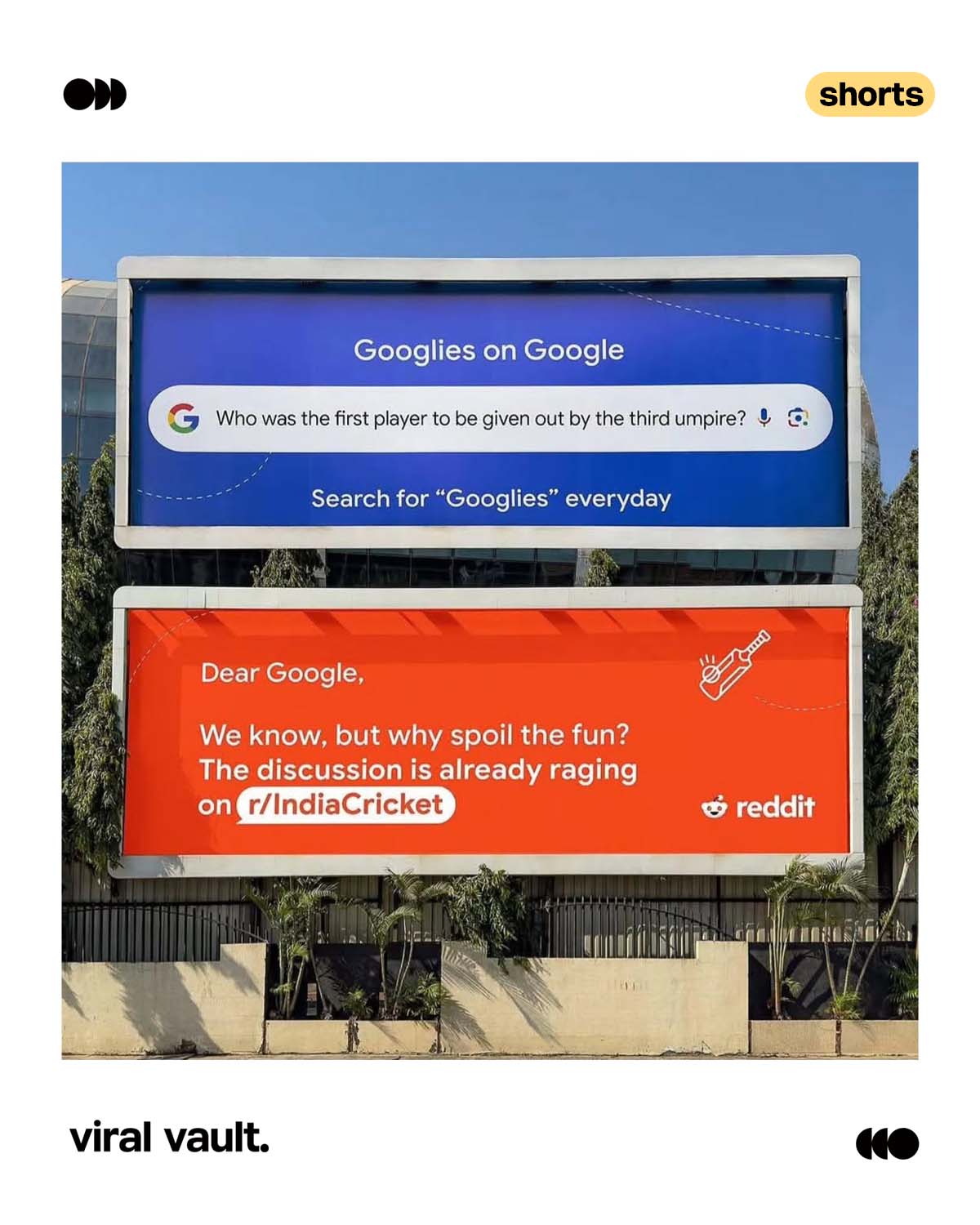When billboards start talking like the internet, you know the campaign has nailed it.
Google’s #Googlies turned everyday search queries into witty, brand-to-brand banter that people couldn’t help but stop, read, and share. From streets to social feeds, it proved that the best advertising doesn’t interrupt conversations-it becomes one.
Smart. Relatable. Instantly viral.
#Google #Googlies #MarketingCampaign #ViralVaultIndia