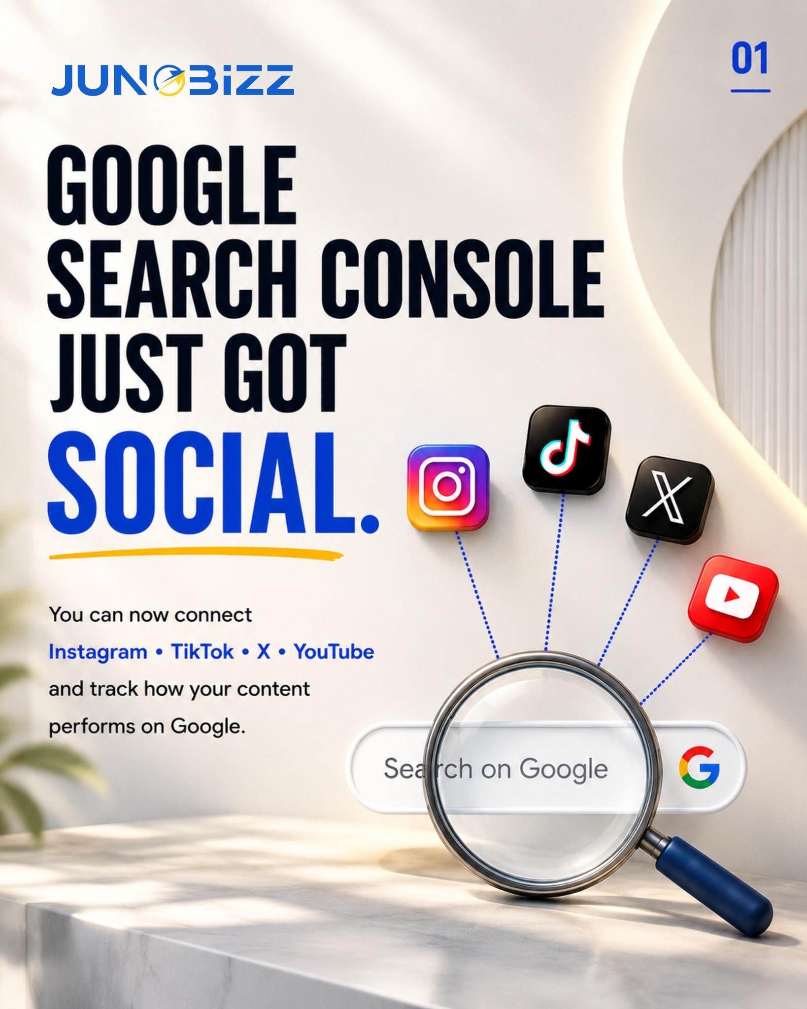 Google Search Console just got more useful for social media marketers. 👀You can now connect social platforms like Instagram, TikTok, X and YouTube to track how your content performs in Google Search — giving you a clearer picture of what people search for before discovering your content.From impressions and clicks to CTR and queries, search data can reveal what your audience actually wants.The real opportunity?
Turn search insights into better content, distribute it everywhere, and grow your visibility.Save this carousel for your next content strategy session. 🚀#GoogleSearchConsole #SEO #ContentMarketing