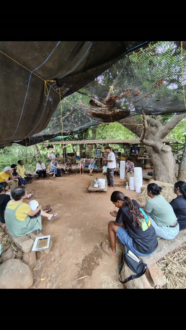 Low-Tech Mushroom Cultivation Workshop with IshanA glimpse into our hands-on mushroom cultivation workshop, where participants explored simple, low-cost ways to grow mushrooms using locally available farm residues and household waste.From understanding fungi and preparing substrates to making mushroom buckets, the workshop offered practical ways to bring fungi into farms, gardens, and backyards.We also explored how spent mushroom buckets can be transformed into fungal beds, helping improve soil health and close the nutrient cycle.Each participant prepared their own mushroom bucket to grow pink oyster mushroom to take home and continue experimenting with this simple, replicable system.A day of learning, making, and connecting with the fascinating world of fungi.