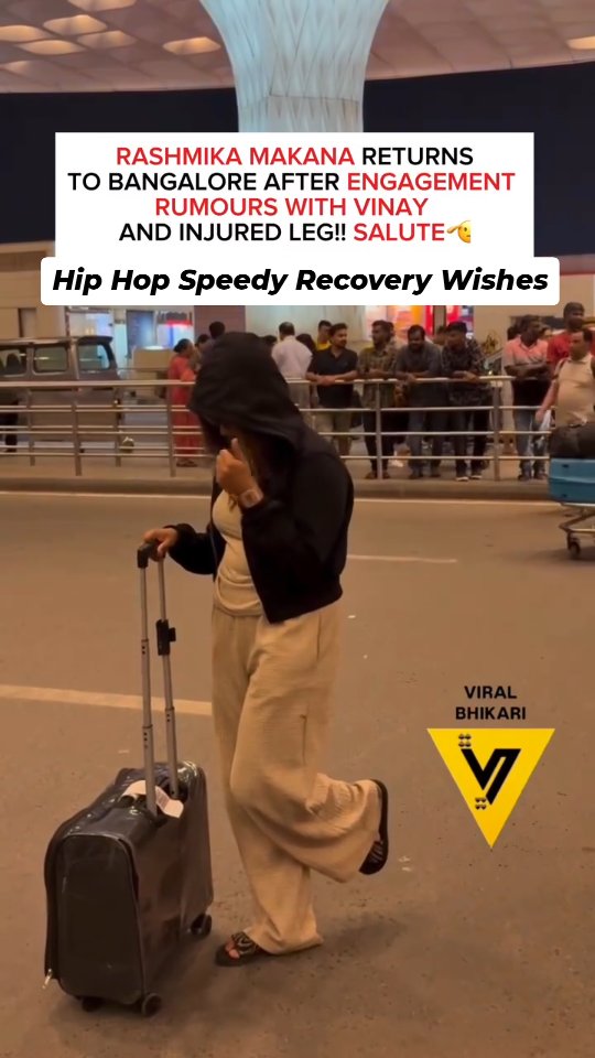 Hop hop hooray! 🦘📸 Rashmika Mandanna owning her leg injury like a boss—paps catch the National Crush in full Hop hop hooray! 🦘📸 Rashmika Mandanna owning her leg injury like a boss—paps catch the National Crush in full