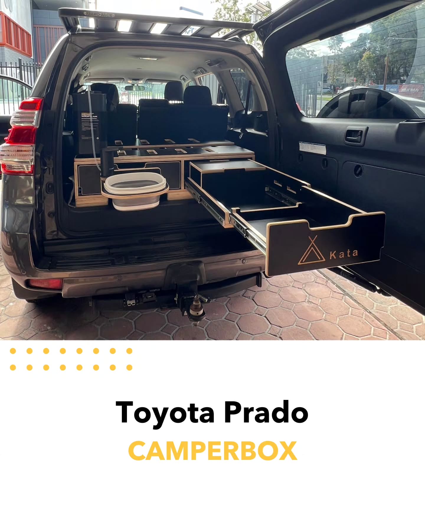 SUV conversion ready for adventure 🚐✨
Turn your Toyota Prado into the ultimate travel setup — practical, compact and built for the road ahead 🌍
• Waterproof material 💧
• 16mm laminated plywood 🪵
• Size: 200mm (H) x 1800mm (L) | 55kg
• Storage drawer with heavy-duty 90kg stainless steel runners
• Fully extended: 700mm 🔧
• Sliding bed: 1800mm → folds to 740mm 🛏️
• Kitchen drawer:
– Fits single burner (290 x 380mm) 🍳
– 700mm drawer space
– 400mm extended cooking area
Built for freedom. Designed for every adventure 💛
👉 Discover yours at katacamperbox.com
.
.
#toyotaprado #toyota #katacamperbox #kataprado #camperbox