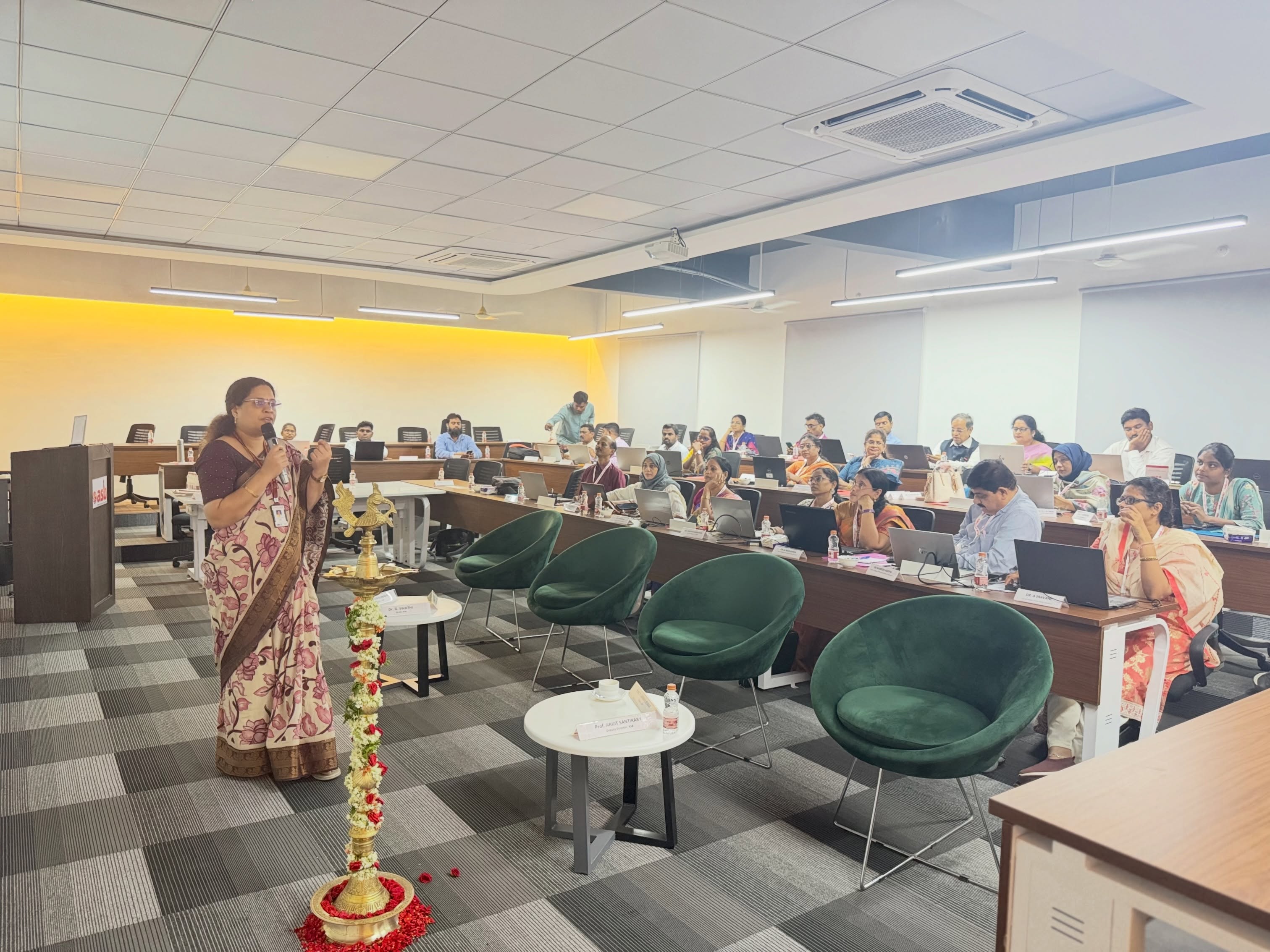 Ashoka School of Business extends its sincere gratitude to all the esteemed Principals, Directors, Deans, Faculty Members, and academic professionals who graced our Faculty Development Program (FDP) with their presence and made it a grand success.
We express our special thanks to our distinguished Guest Speaker, Dr. Hima Bindu Valiveti, Dean – Faculty Development Programs, GRIET, and Speaker, Prof. Devi Prasad Uppala, HoD – Finance & Program Chair (PGDM: Securities Market), for delivering insightful and engaging sessions.
The thought-provoking discussion on “Blending AI-Powered Pedagogy with Academic Citizenship and Professional Responsibility” inspired meaningful conversations on integrating artificial intelligence into teaching while upholding ethical values, academic integrity, and professional responsibility in higher education.
Your valuable participation, insightful interactions, and unwavering support made this FDP a truly enriching learning experience. We look forward to many more collaborative initiatives that continue to foster innovation and excellence in education.
Thank you for being a part of this memorable journey.
#ashokaschoolofbusiness #ASB #facultydevelopmentprogram #FDP #AIinEducation AcademicCitizenshipProfessionalResponsibility FacultyDevelopment HigherEducation InnovationInTeaching LearningTogether