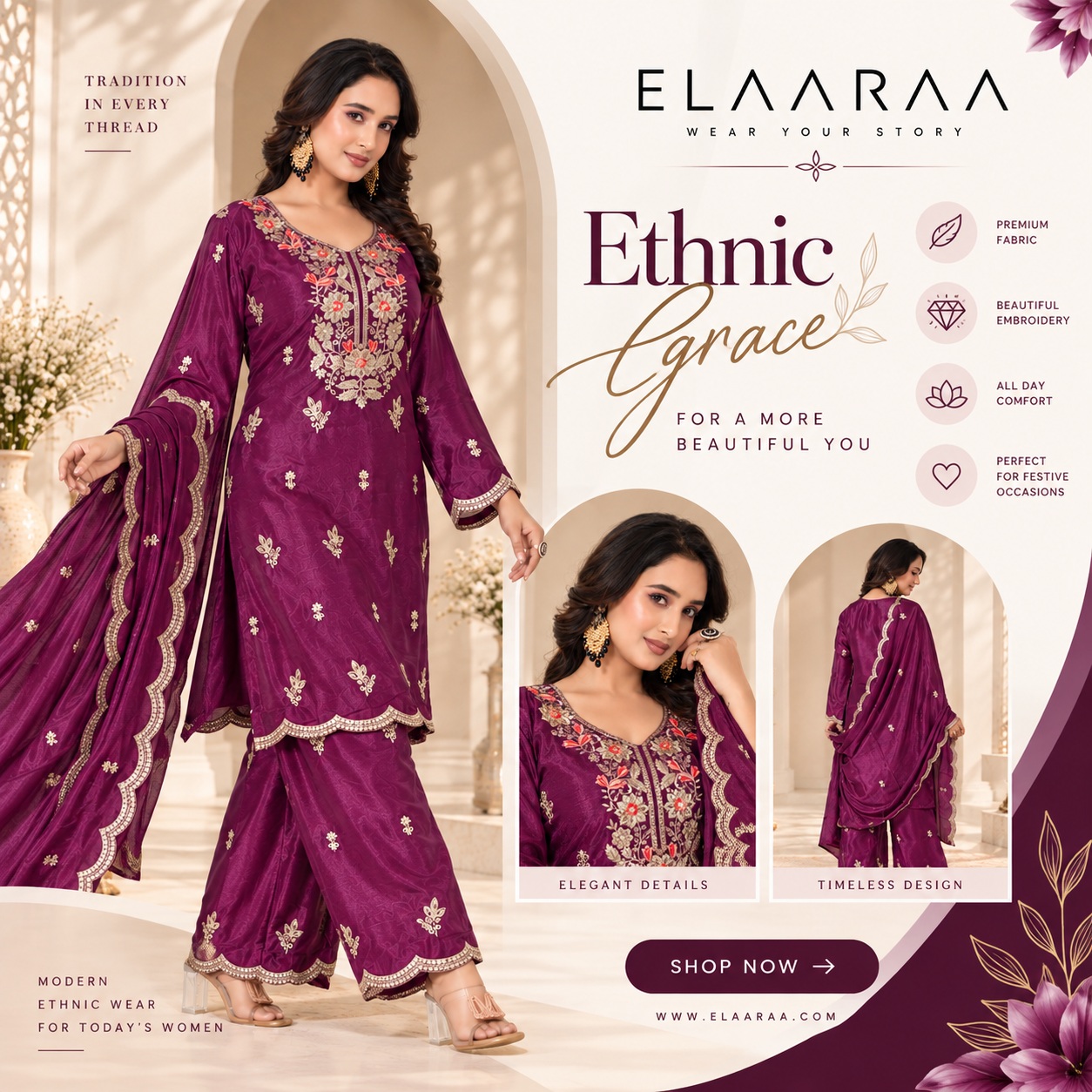 💜 Ethnic Grace, Made for Every Occasion ✨ A rich p…