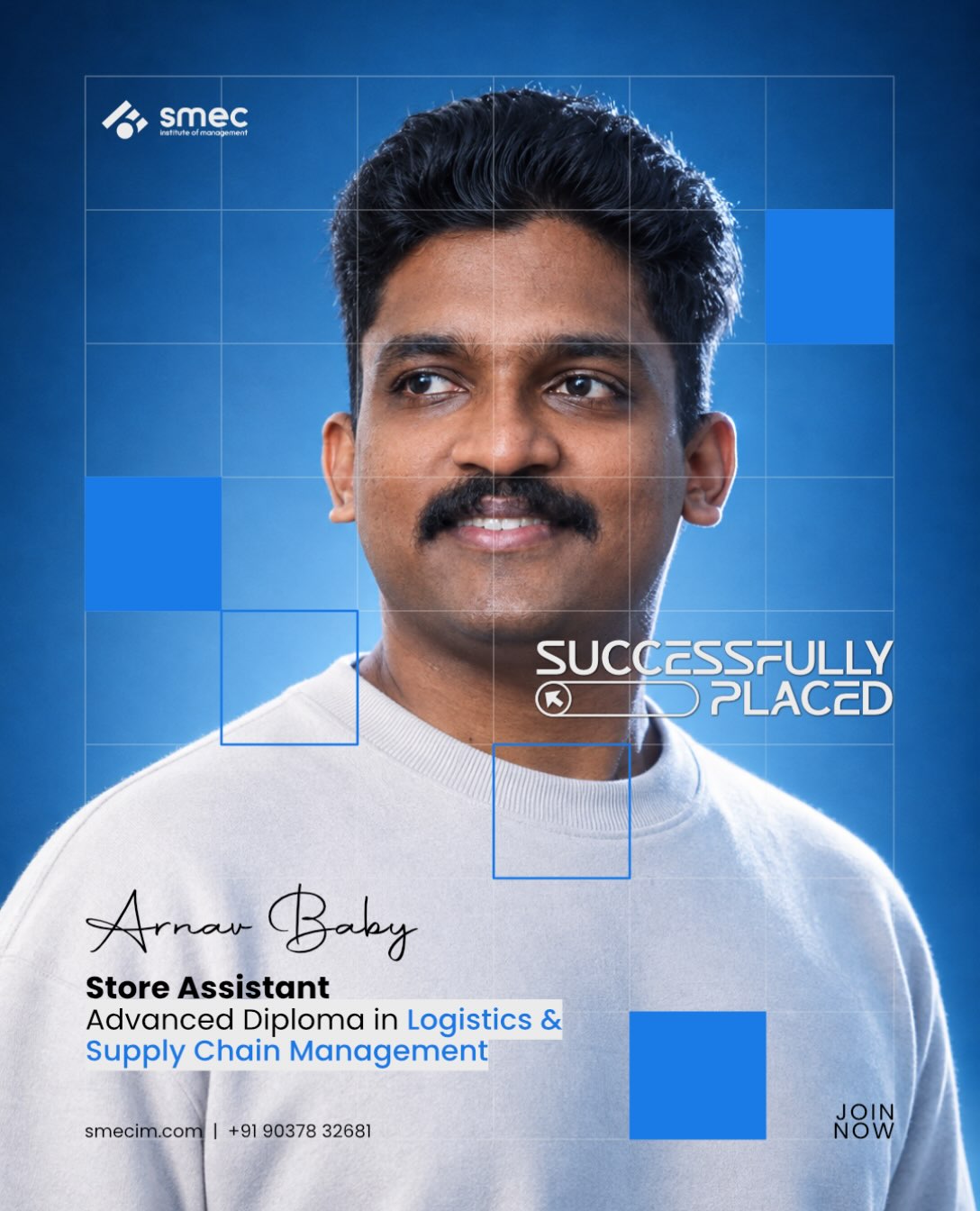 A big congratulations to Arnav Baby on successfully securing his position as a Store Assistant!
Arnav completed his Ad